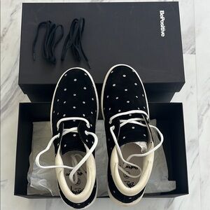 Stussy Black and White Polka Dot Sneakers
